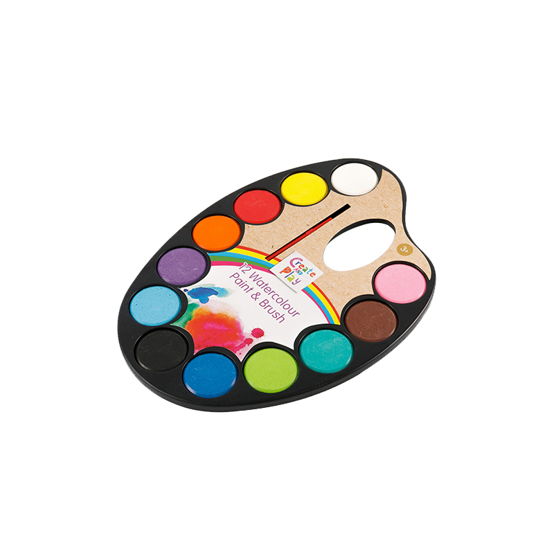 24 ສີ Solid Watercolors Paint Cake ສໍາລັບນັກຮຽນ
