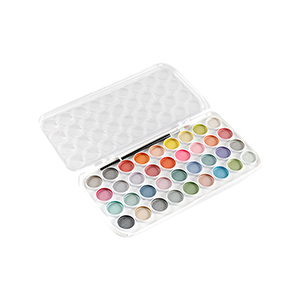 36 Colors Watercolors Travel Palette