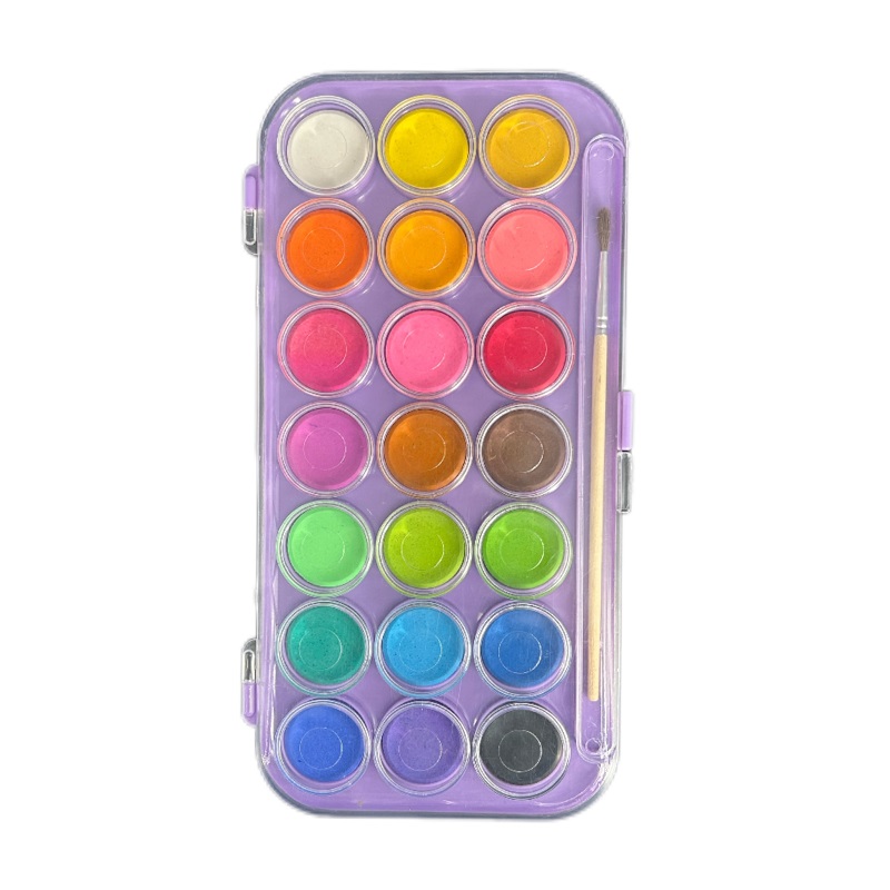 ໂຮງງານ Direct 21-Color Solid Watercolor Paint Cakes ສໍາລັບນັກສຶກສາສິລະປະ